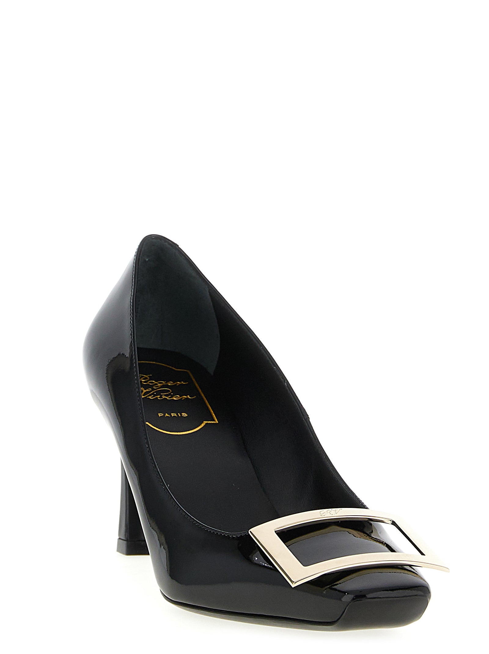 Roger Vivier 100% calfskin leather pump in black — view 2