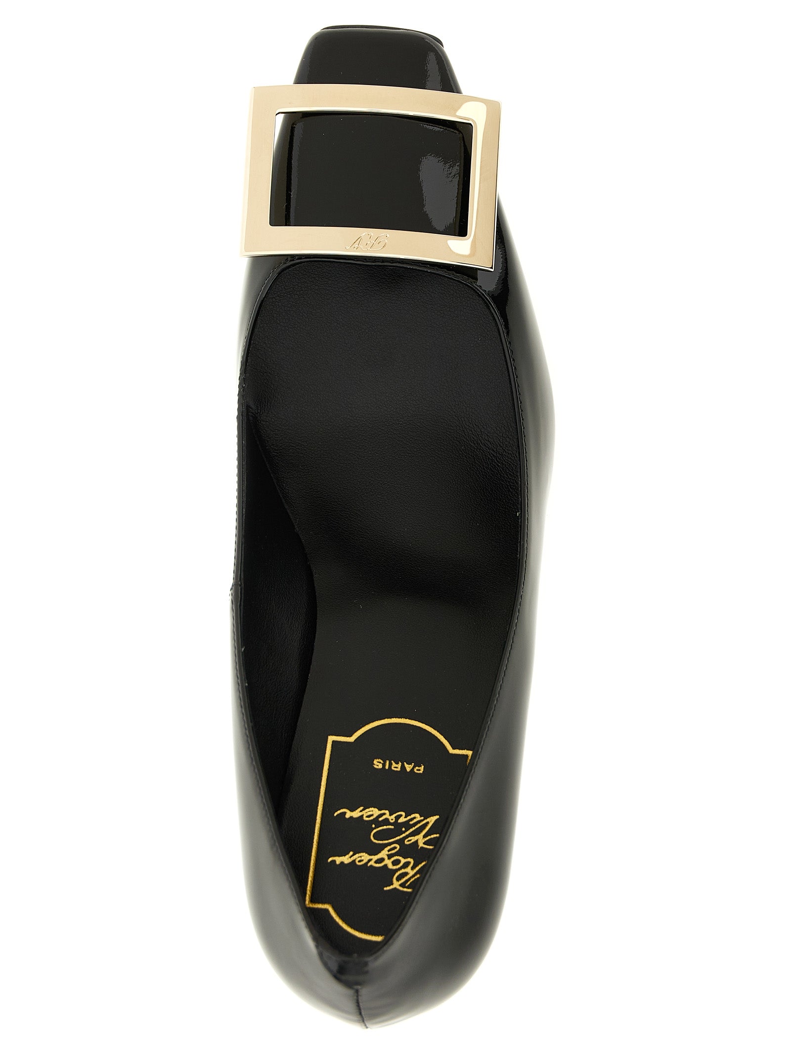 Roger Vivier 100% calfskin leather pump in black — view 4