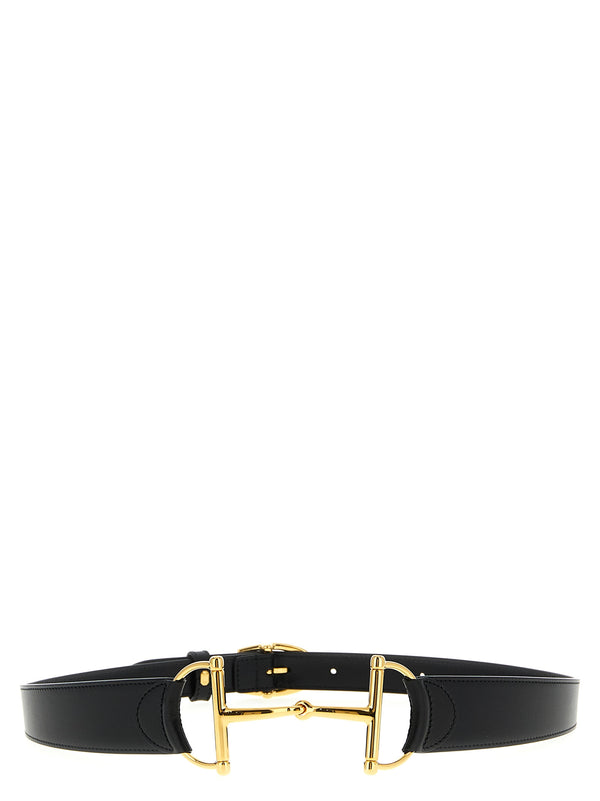 Gucci 100% calfskin leather belt in black