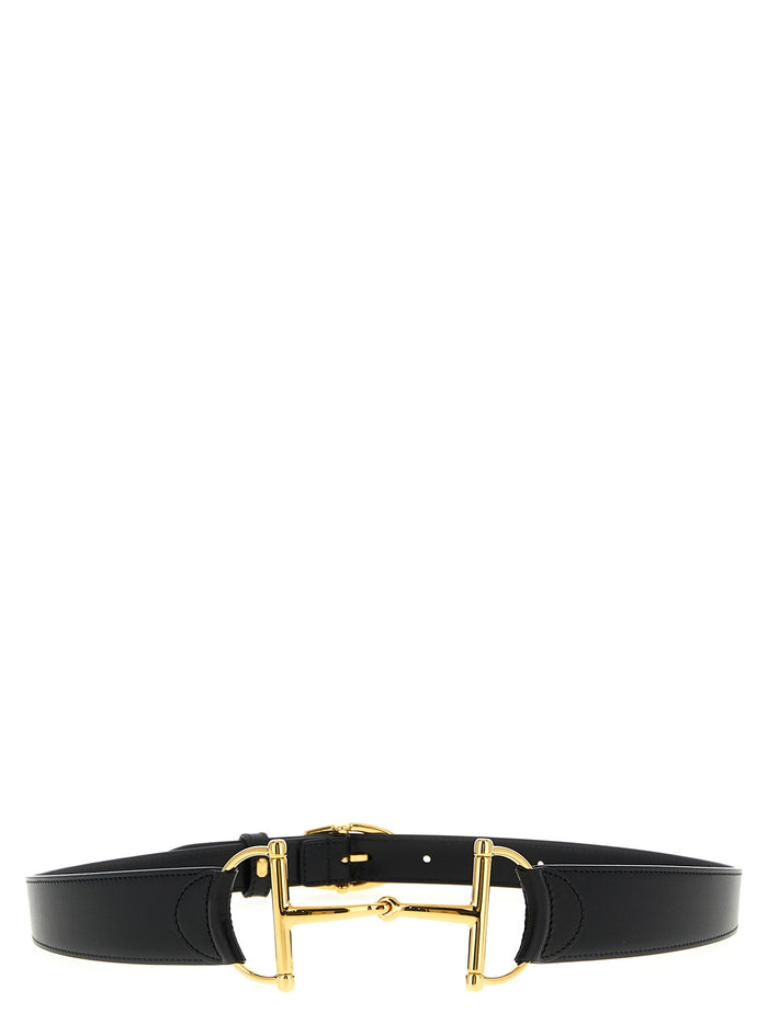 Gucci 100% calfskin leather belt in black