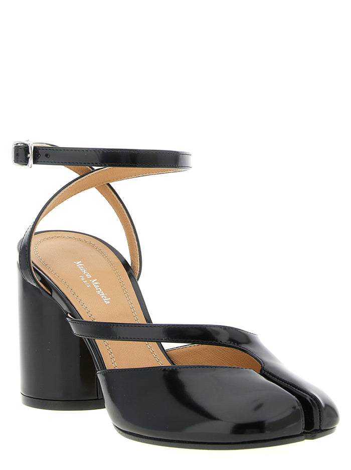 Maison Margiela 100% calfskin leather pump in black — view 2