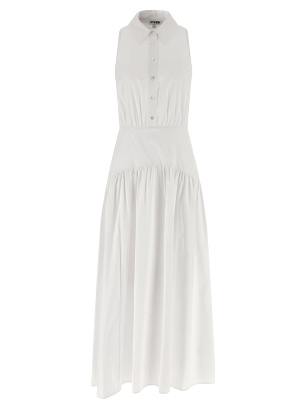 Staud 98% Cotton dress in white