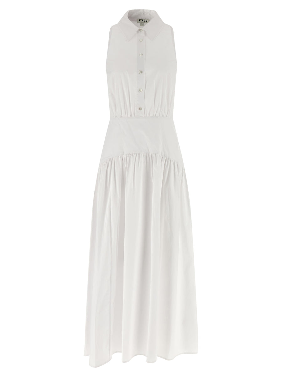 Staud 98% Cotton dress in white