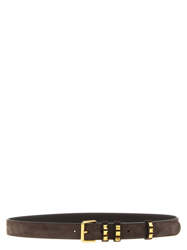 Valentino Garavani 100% cow leather belt in brown
