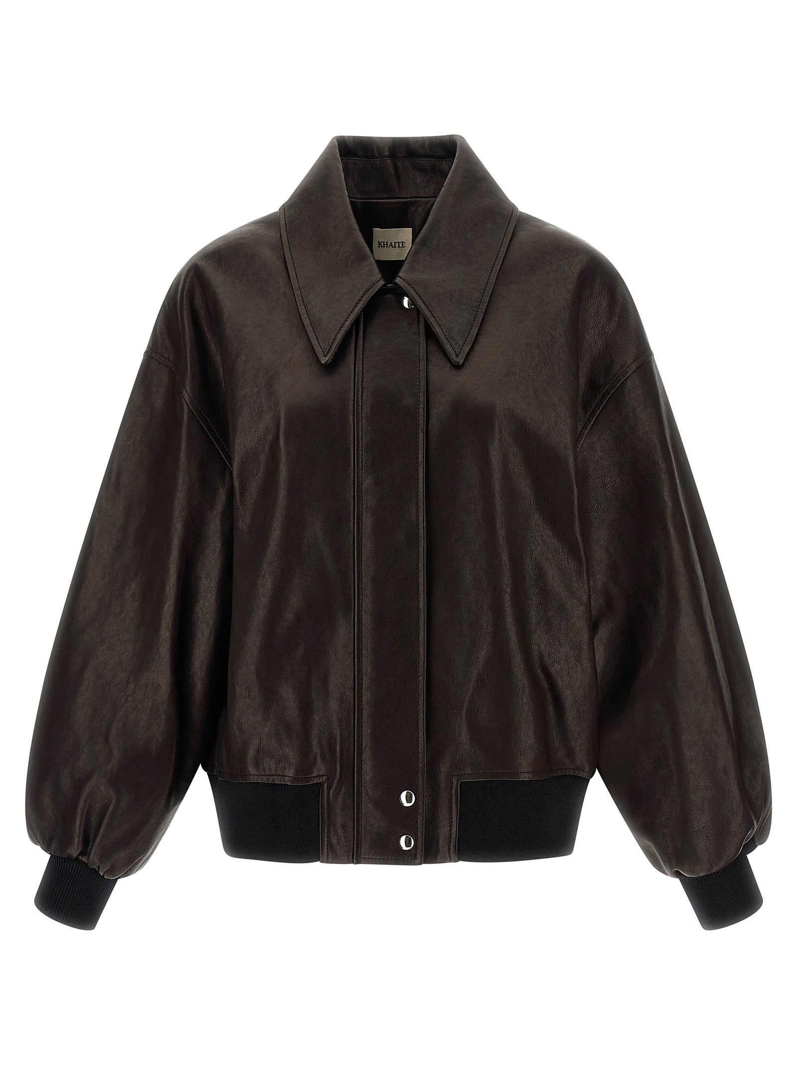 Khaite 100% Lamb Leather jacket in brown