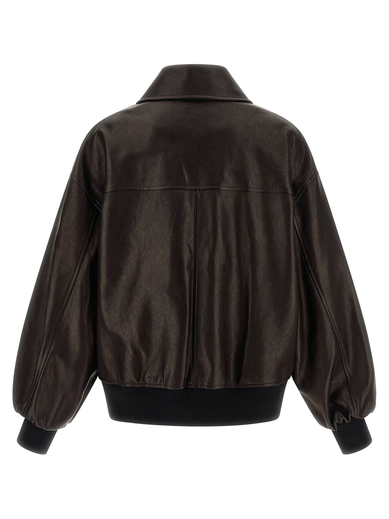 Khaite 100% Lamb Leather jacket in brown — view 2