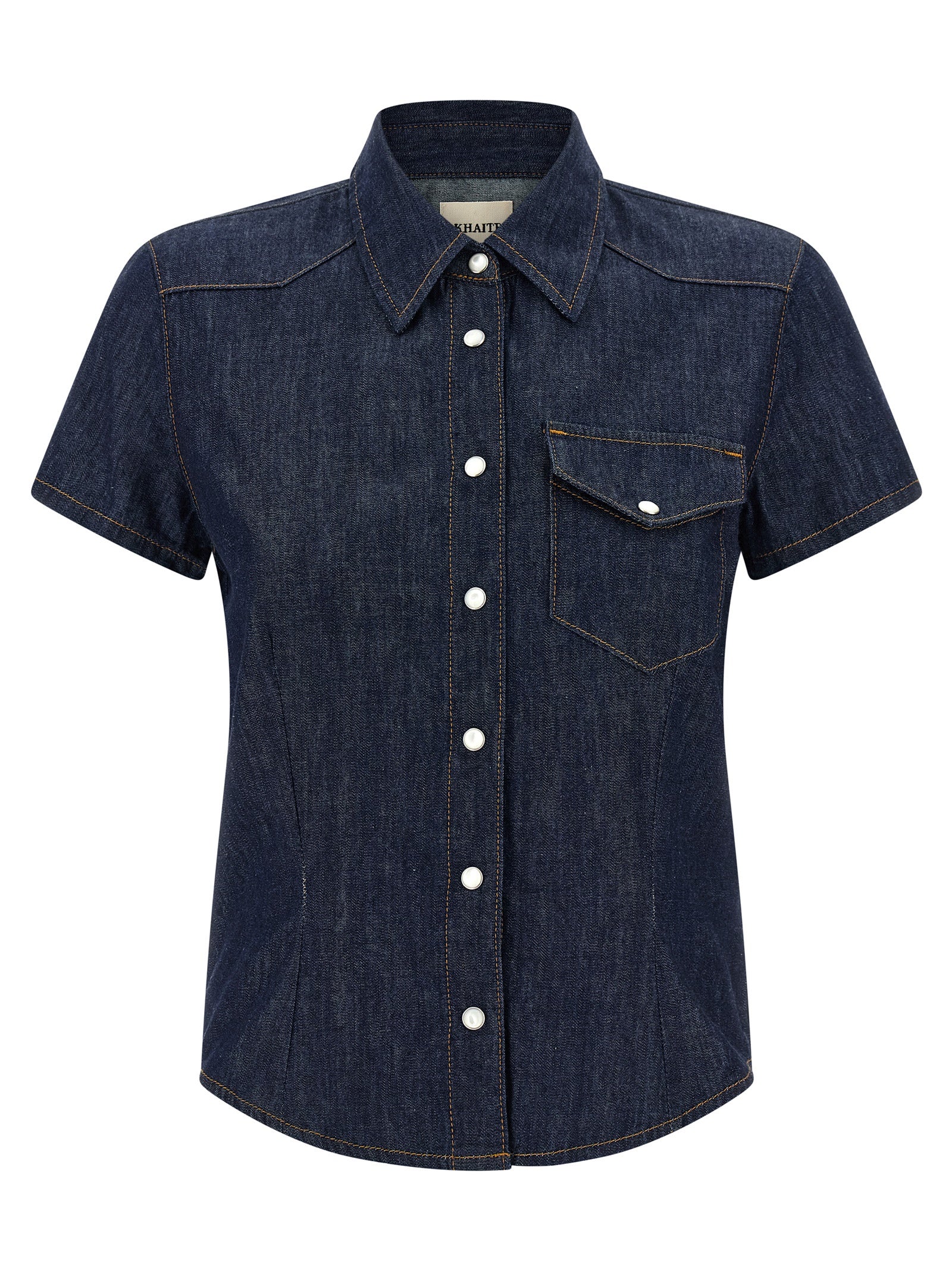 Khaite 100% Cotton shirt in navy