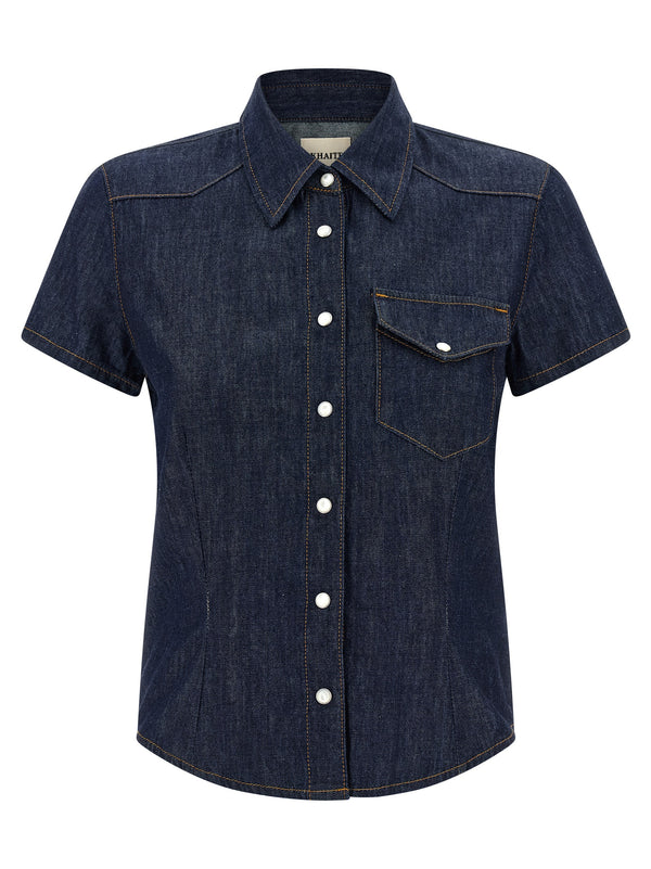 Khaite 100% Cotton shirt in navy