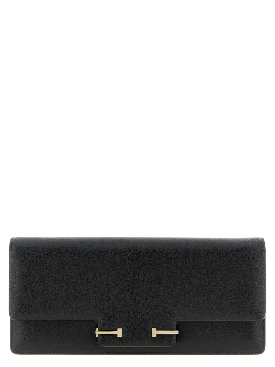 Tom Ford 100% goat leather shoulder bag in black