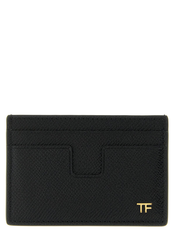 Tom Ford 100% calfskin leather (Bos Taurus) card case in black