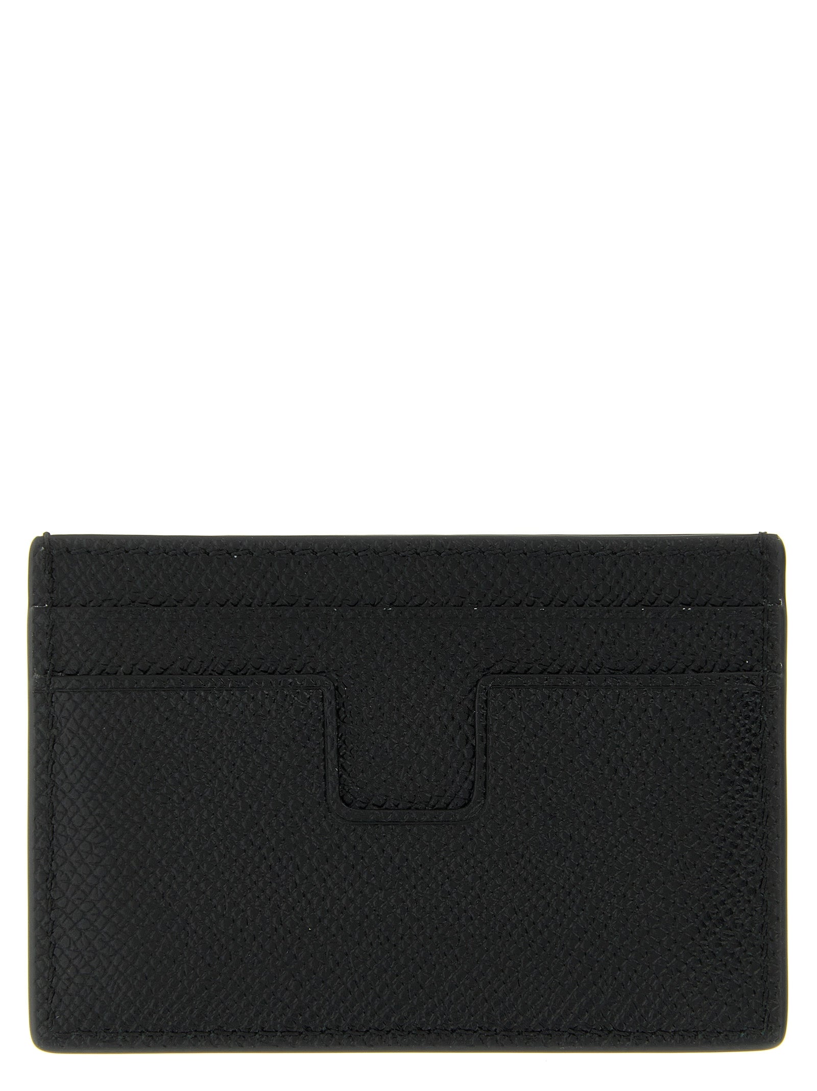 Tom Ford 100% calfskin leather (Bos Taurus) card case in black — view 2