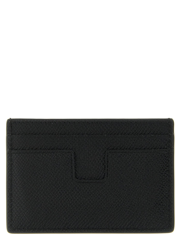 Tom Ford 100% calfskin leather (Bos Taurus) card case in black — view 2