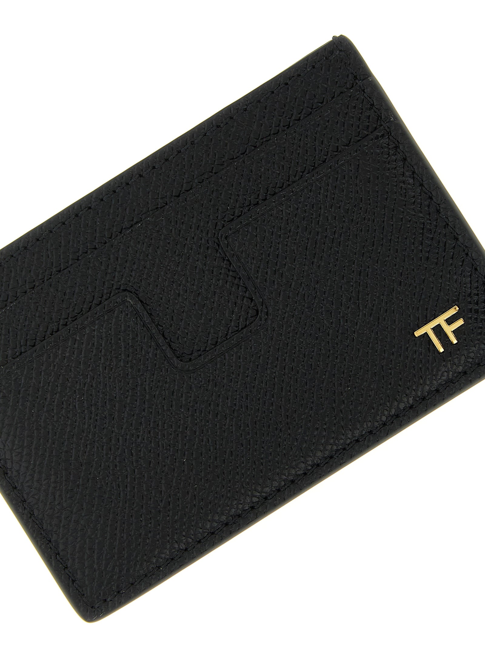 Tom Ford 100% calfskin leather (Bos Taurus) card case in black — view 3