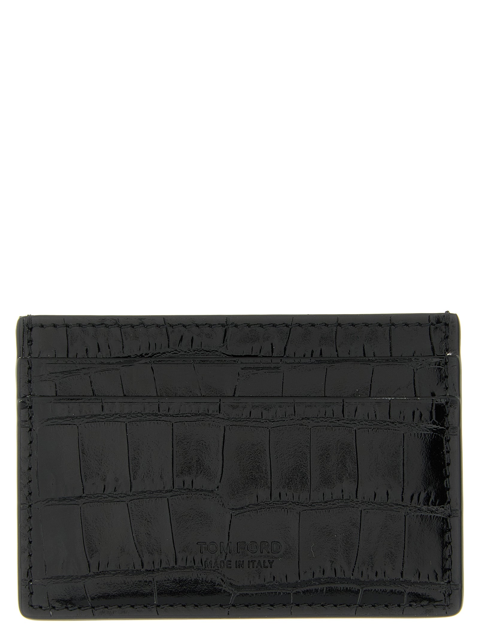 Tom Ford 100% calfskin leather card case in black
