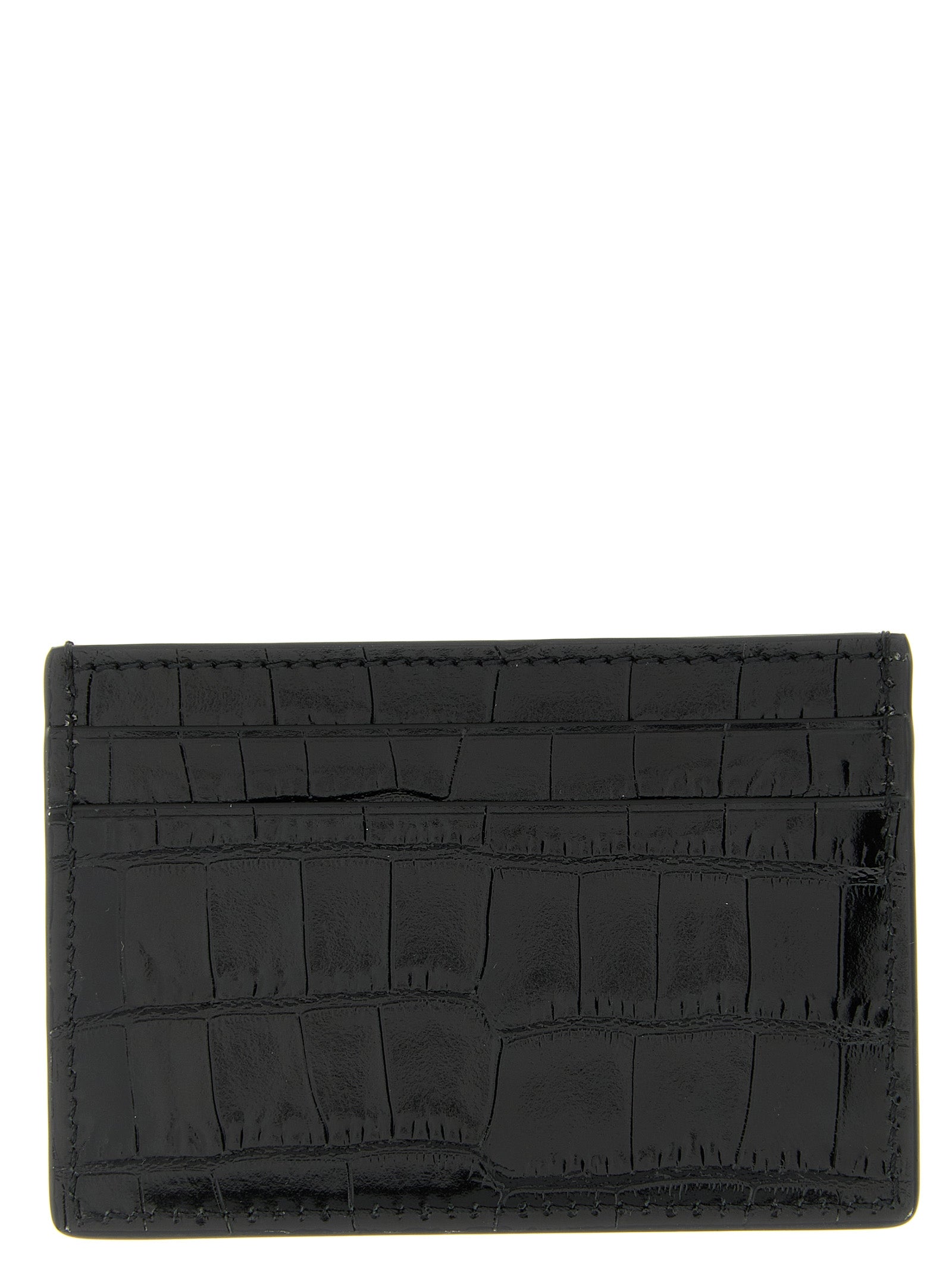 Tom Ford 100% calfskin leather card case in black — view 2