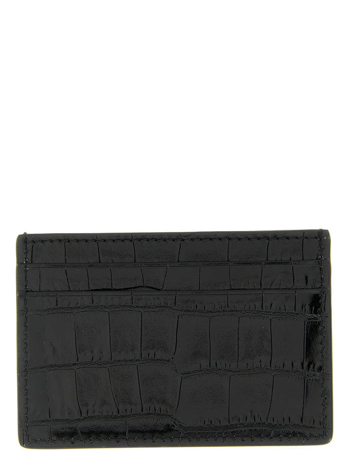 Tom Ford 100% calfskin leather card case in black — view 2