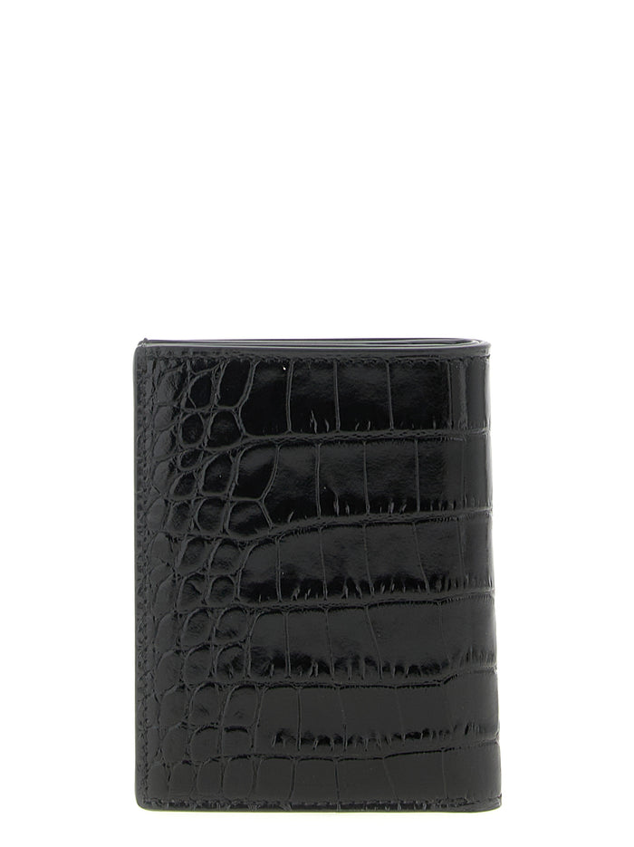 Tom Ford 100% calfskin leather card case in black — view 2