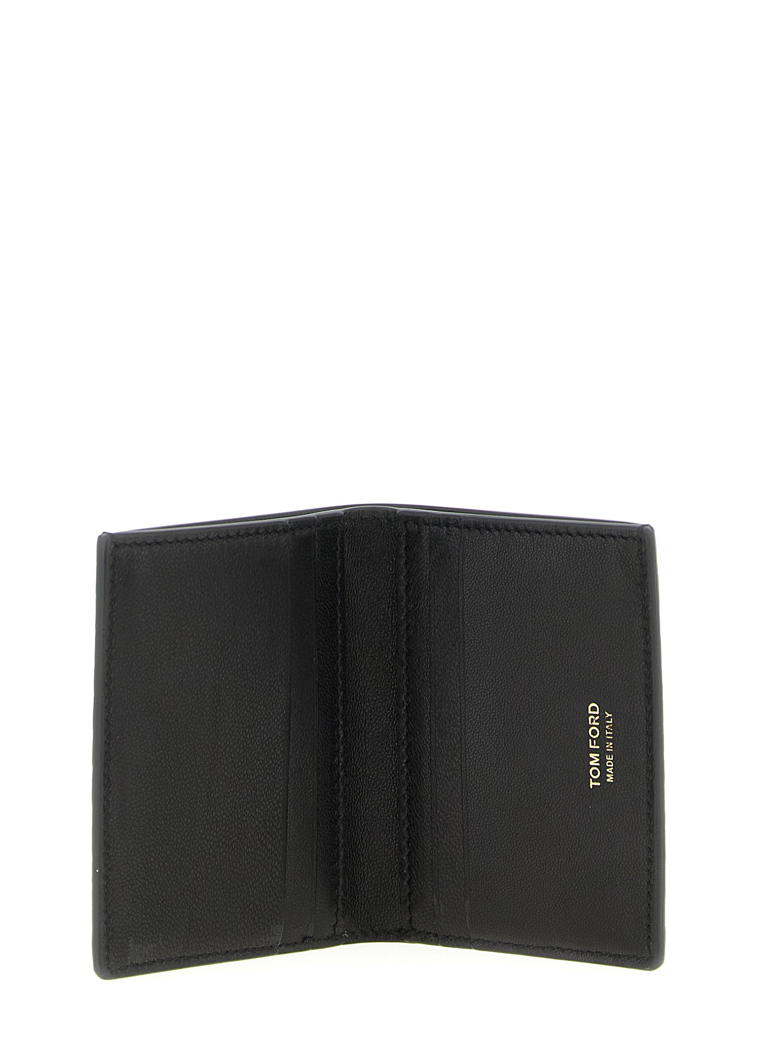 Tom Ford 100% calfskin leather card case in black — view 3