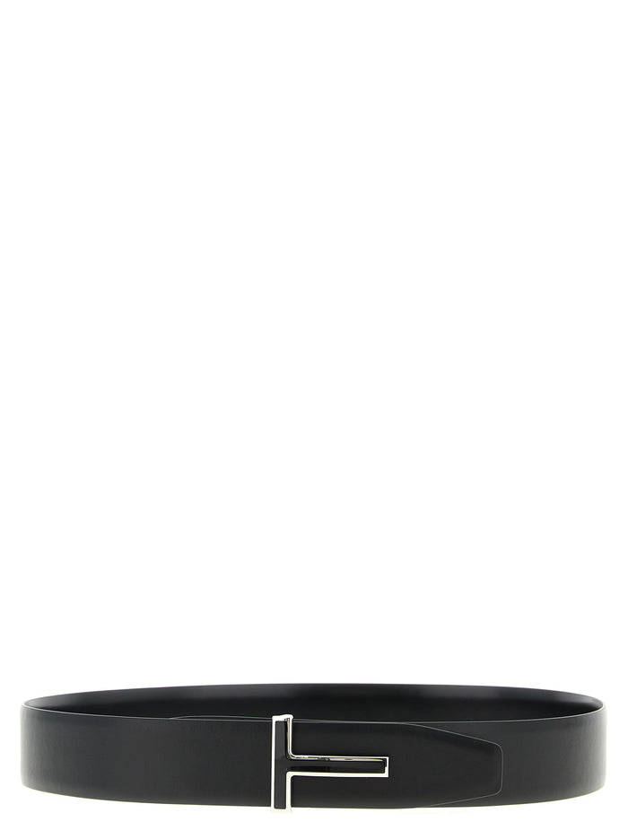 Tom Ford 100% Calfskin Leather belt in black — view 2