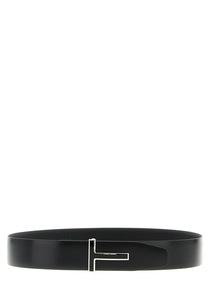 Tom Ford 100% Calfskin Leather belt in black — view 2