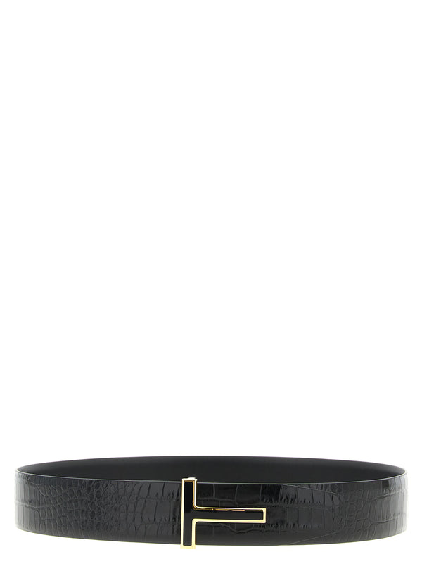 Tom Ford 100% calfskin leather belt in black