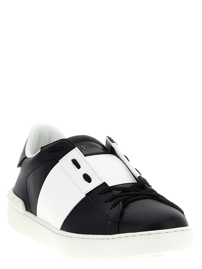 Valentino Garavani 100% calfskin leather sneaker in black — view 2