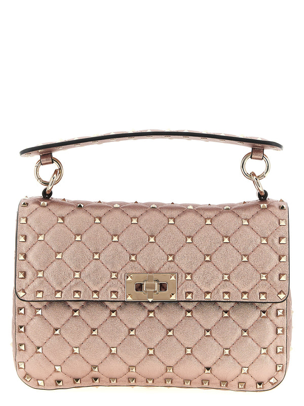 Valentino Garavani 100% lamb leather shoulder bag in pink