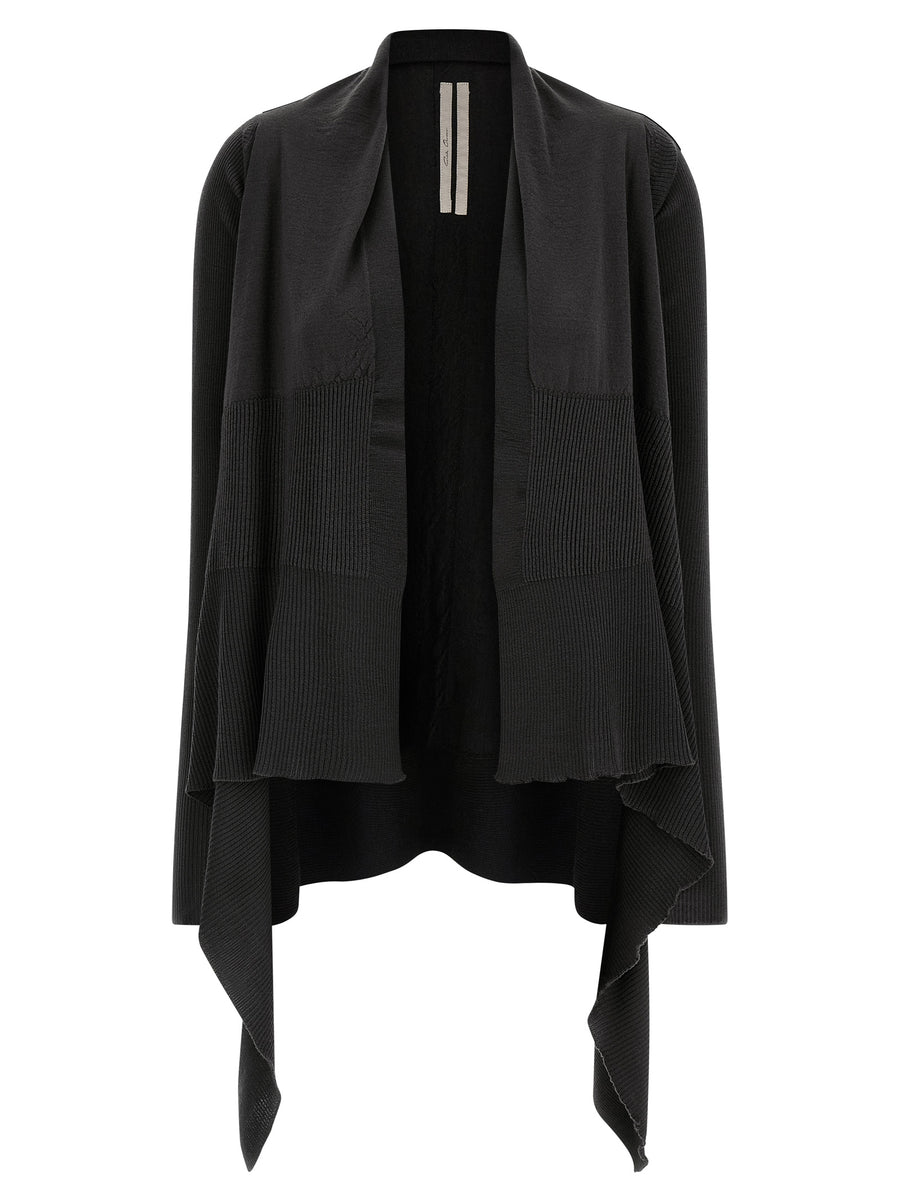 Rick Owens 100% wool cardigan in black