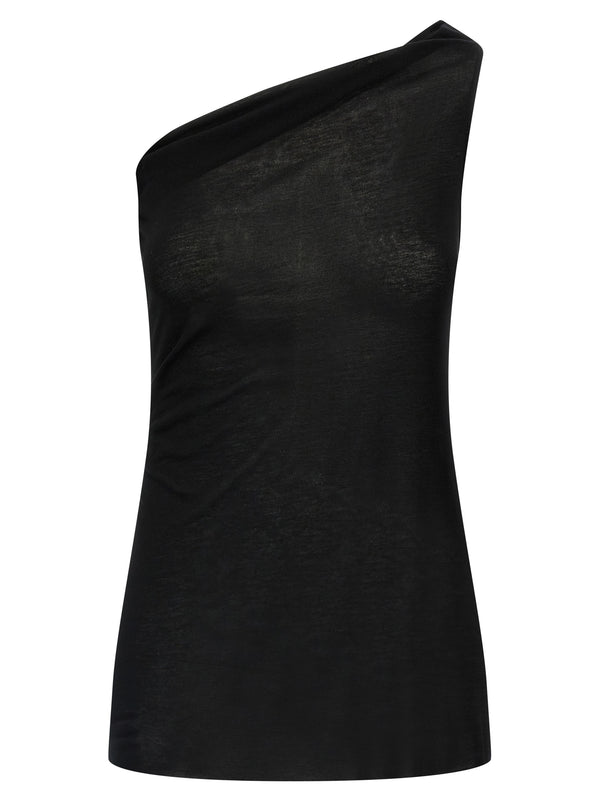 Rick Owens 88% viscose tank top in black