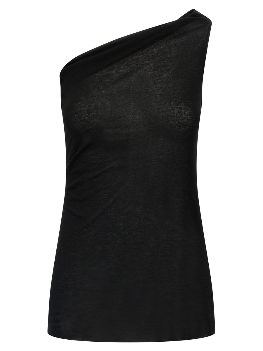Rick Owens 88% viscose tank top in black