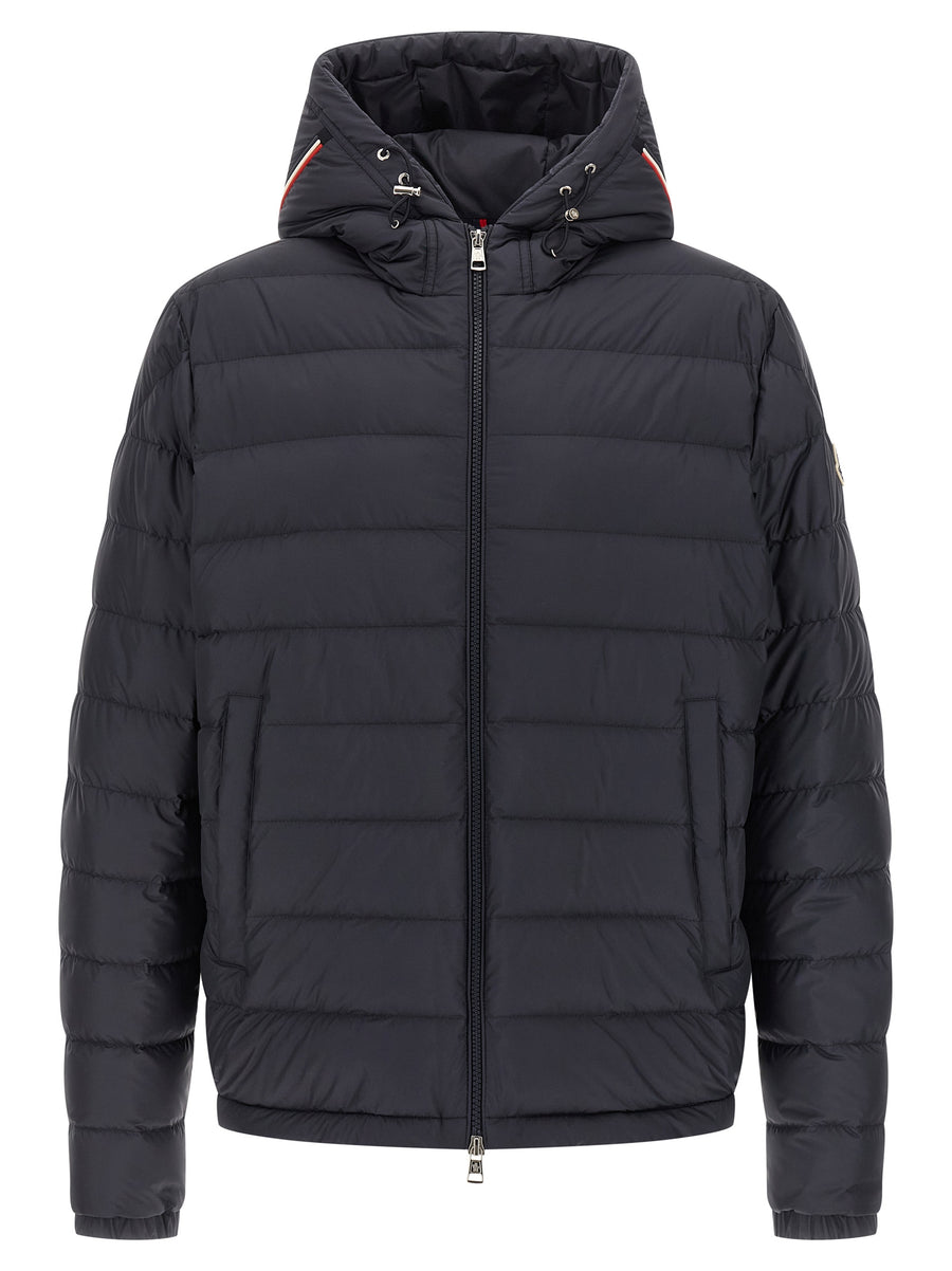 Moncler 100% Polyester with goose feather padding down jacket in black