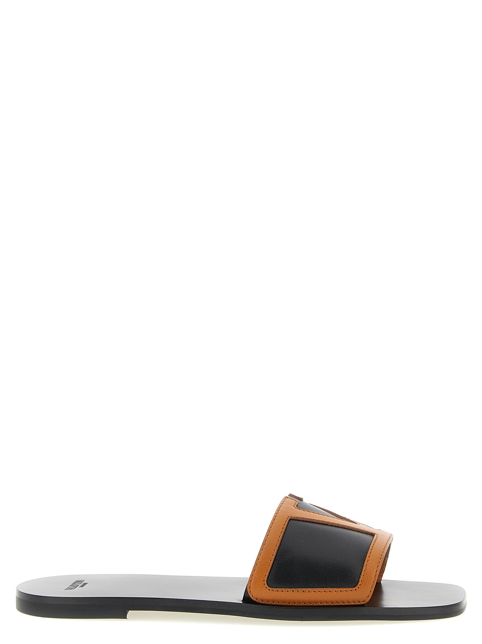 Valentino Garavani 100% Lamb Leather slide in brown