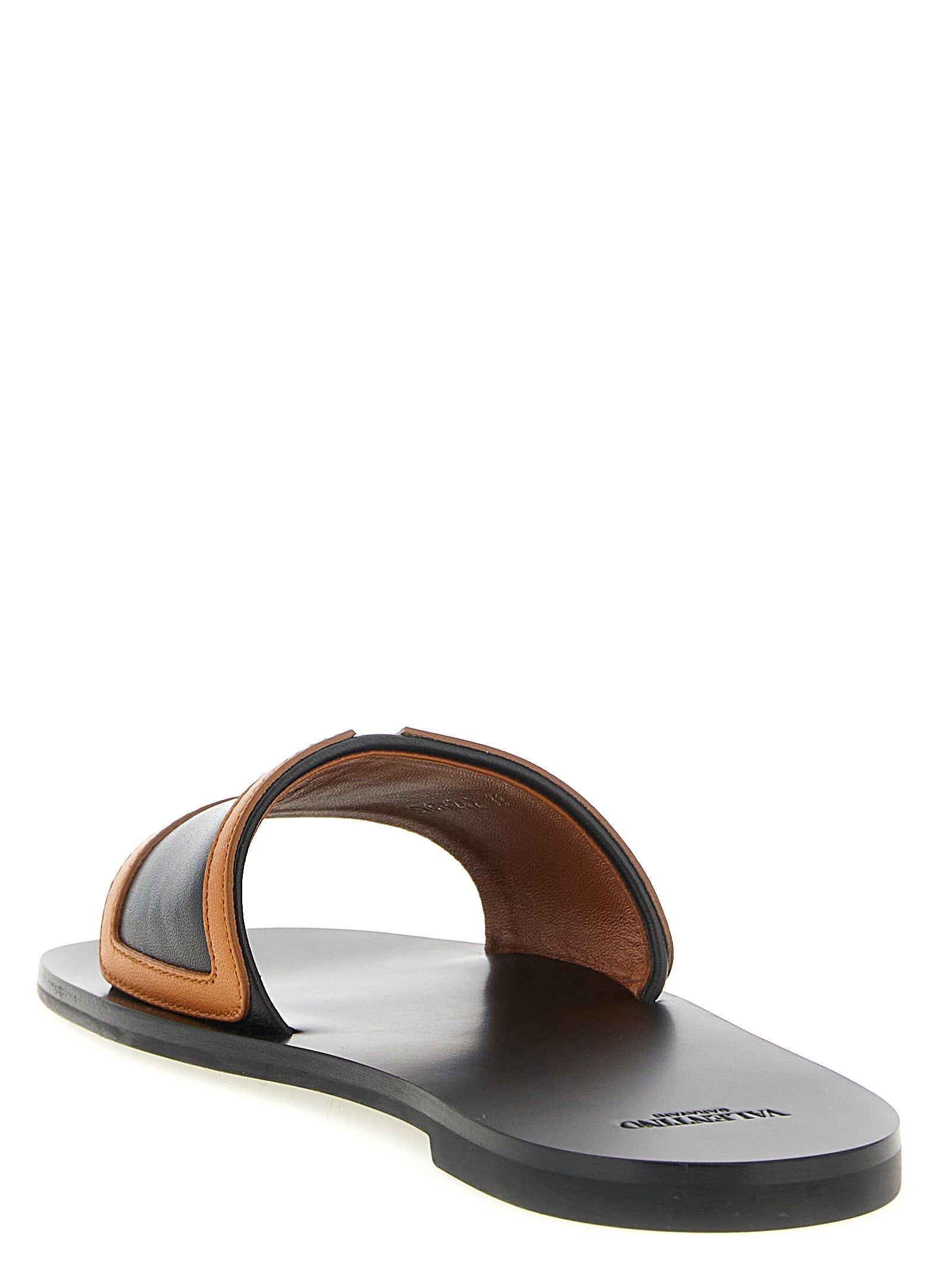 Valentino Garavani 100% Lamb Leather slide in brown — view 3