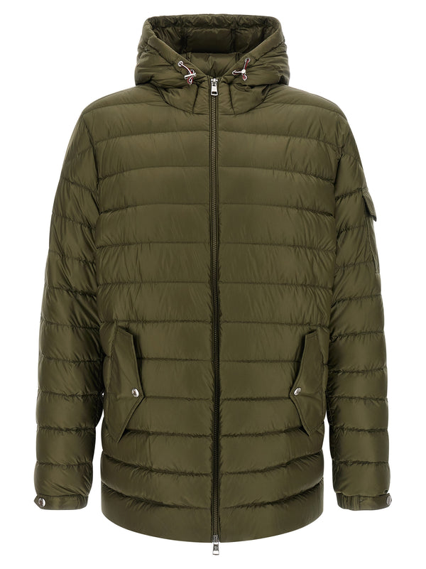 Moncler 100% polyamide down jacket in green
