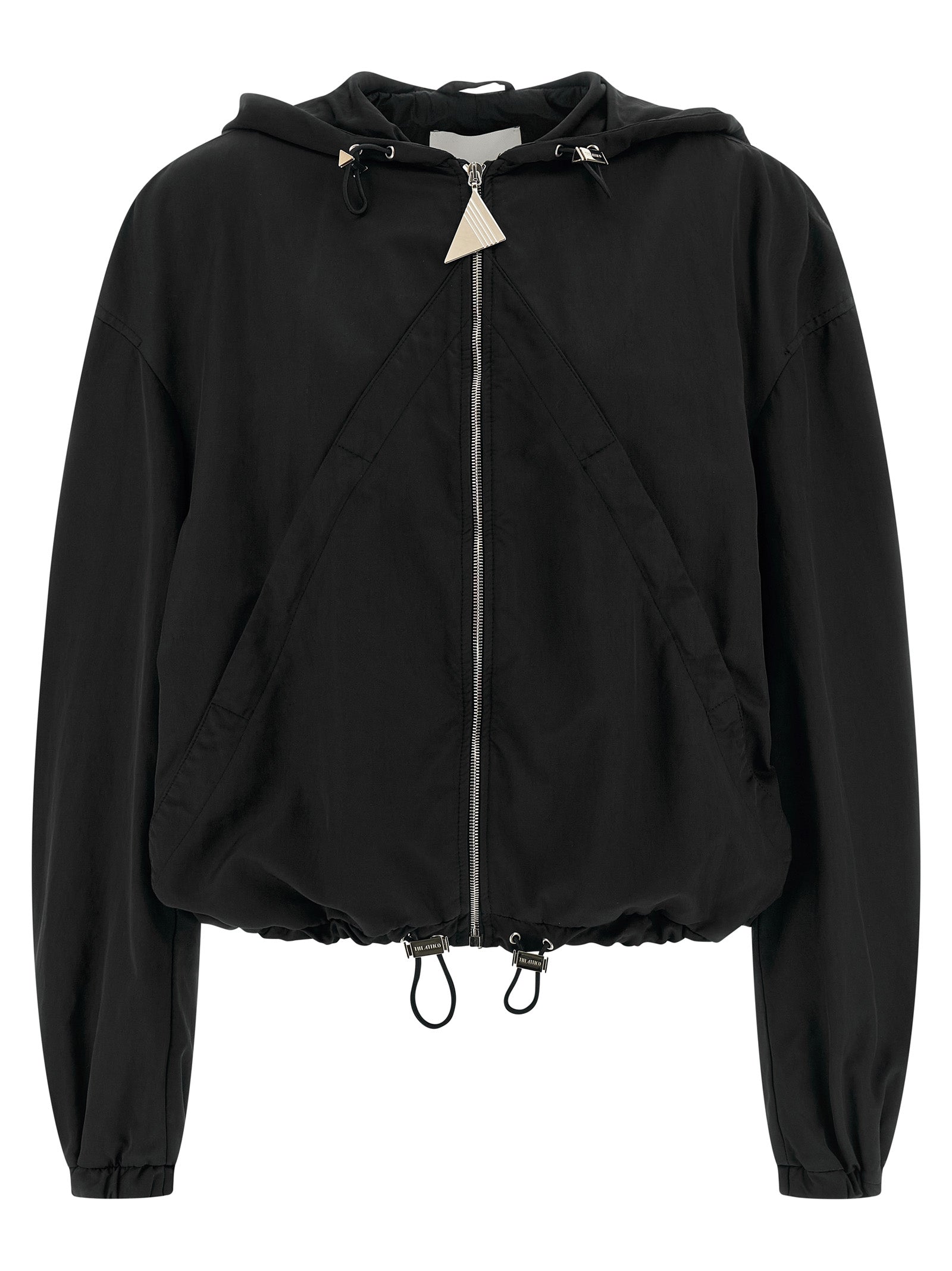 The Attico 100% polyester bomber jacket in black