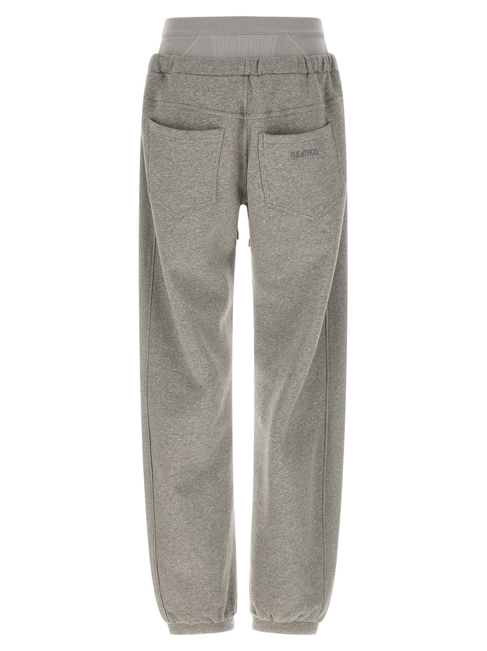 The Attico 100% Cotton joggers in gray — view 2