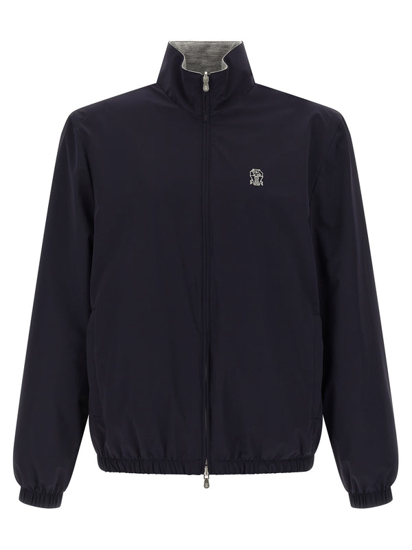 Brunello Cucinelli 83% polyamide jacket in navy
