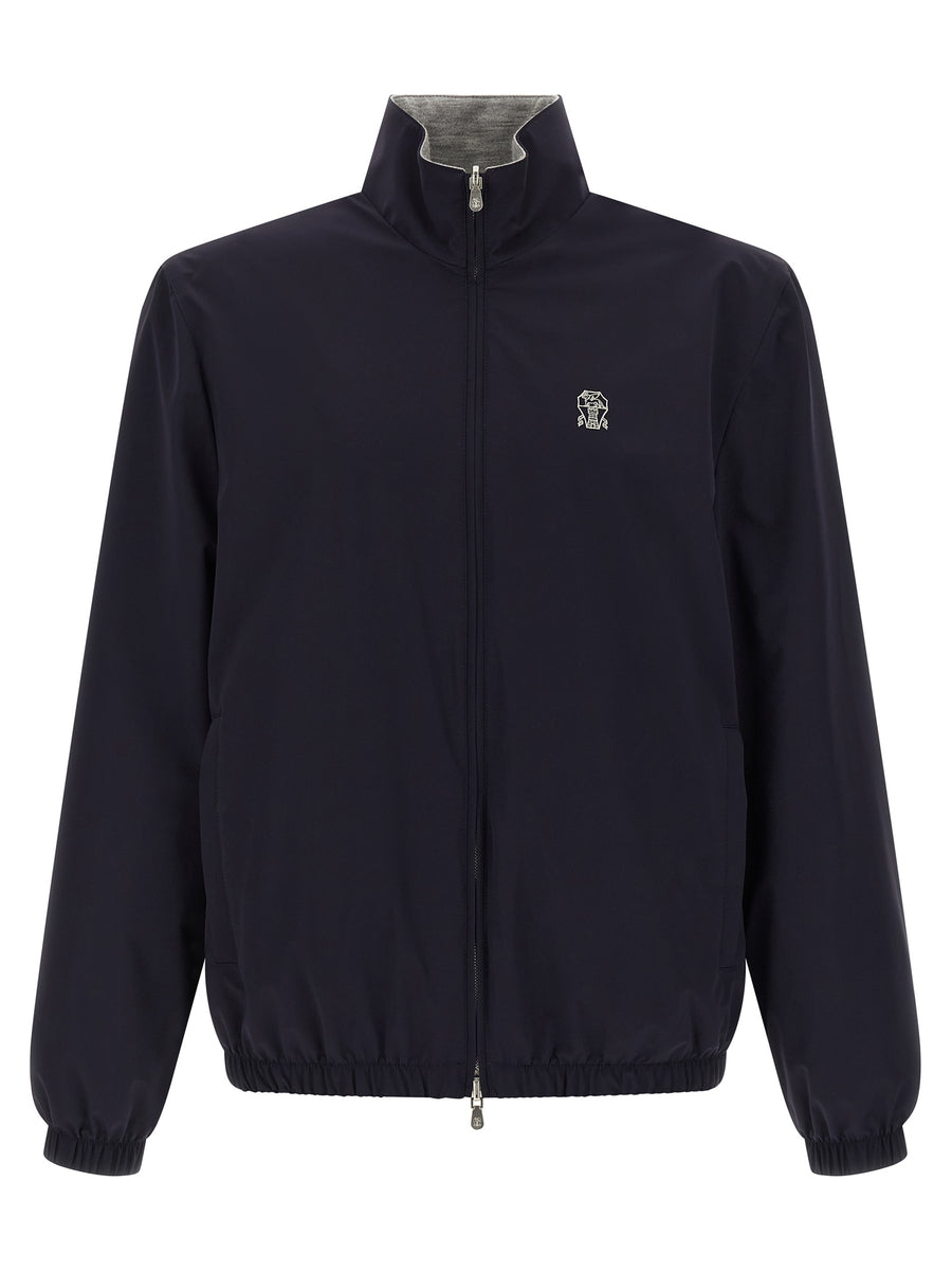 Brunello Cucinelli 83% polyamide jacket in navy