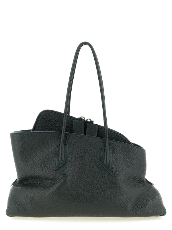 The Attico 100% calfskin leather (Bos Taurus) shoulder bag in green