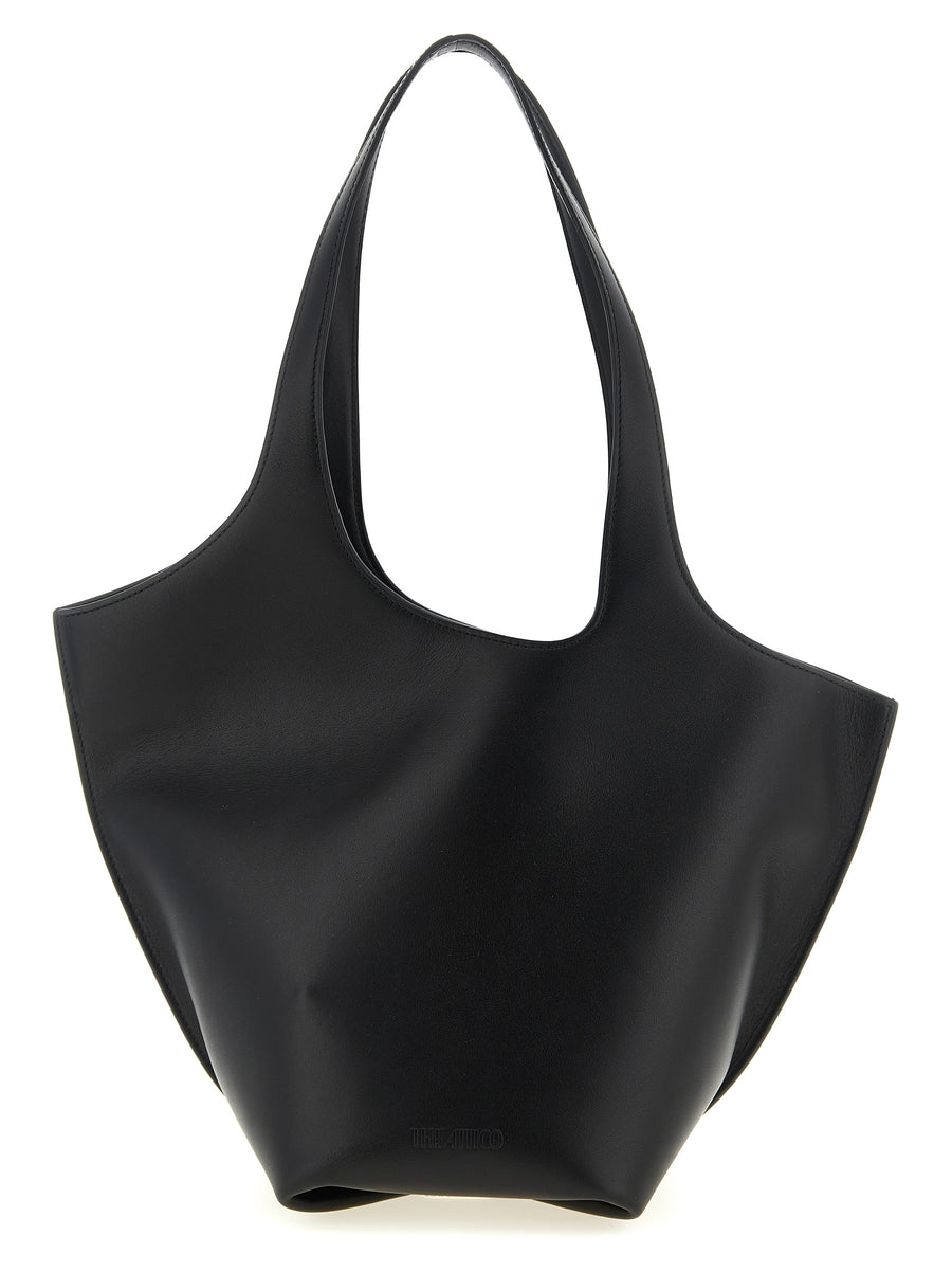 The Attico 100% Calfskin Leather shoulder bag in black