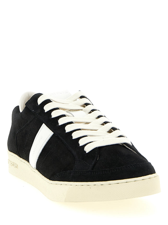 Tom Ford 100% leather sneaker in black — view 2