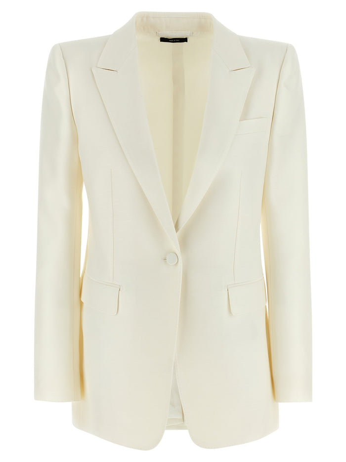Tom Ford 86% wool blazer in white