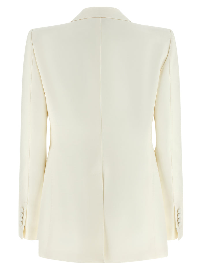 Tom Ford 86% wool blazer in white — view 2