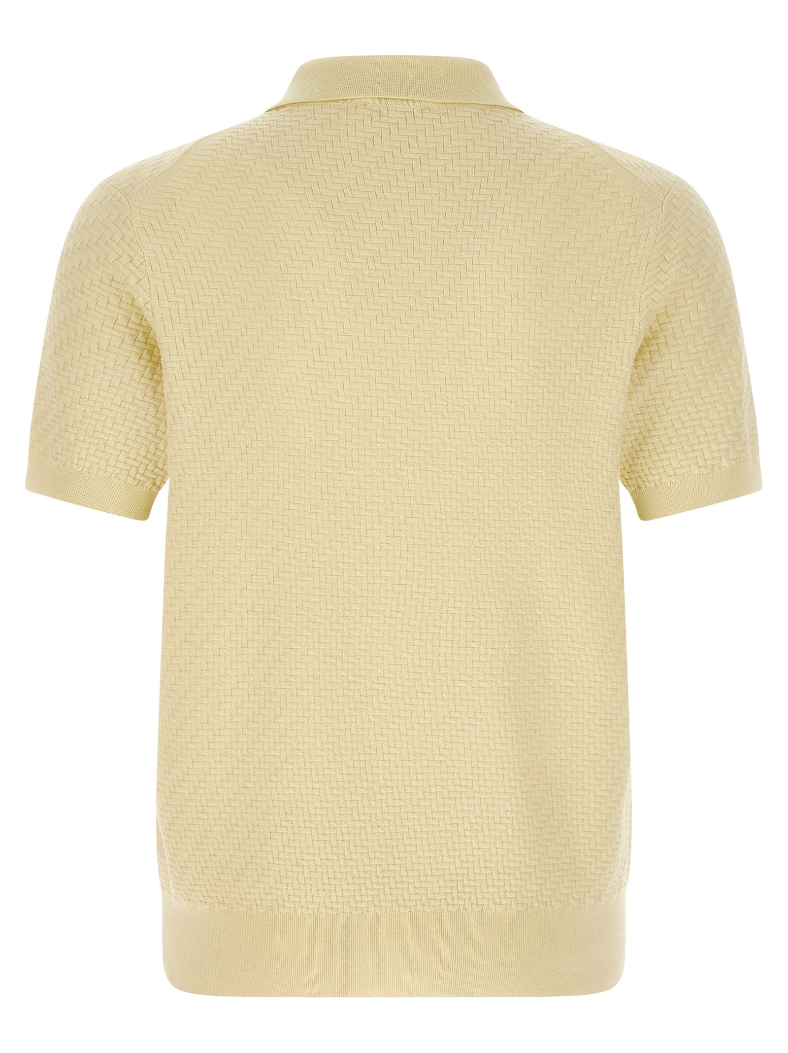 Brioni 57% cotton polo shirt in yellow — view 2