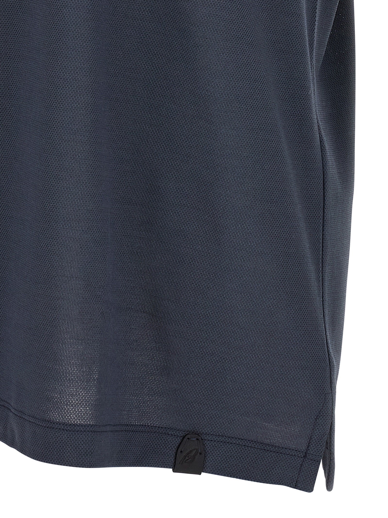 Brioni 100% cotton polo shirt in navy — view 4
