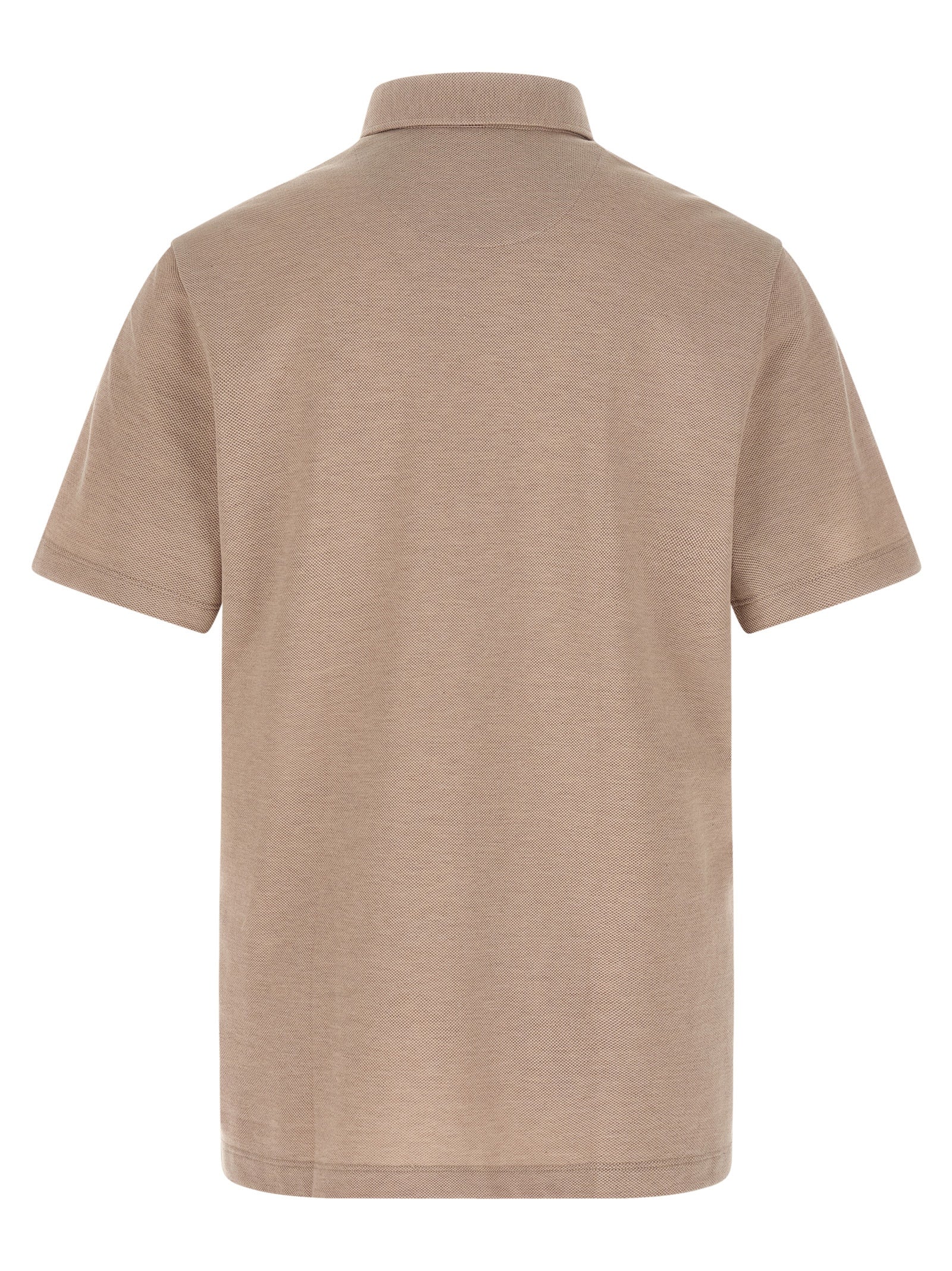 Brioni 100% Cotton polo shirt in beige — view 2