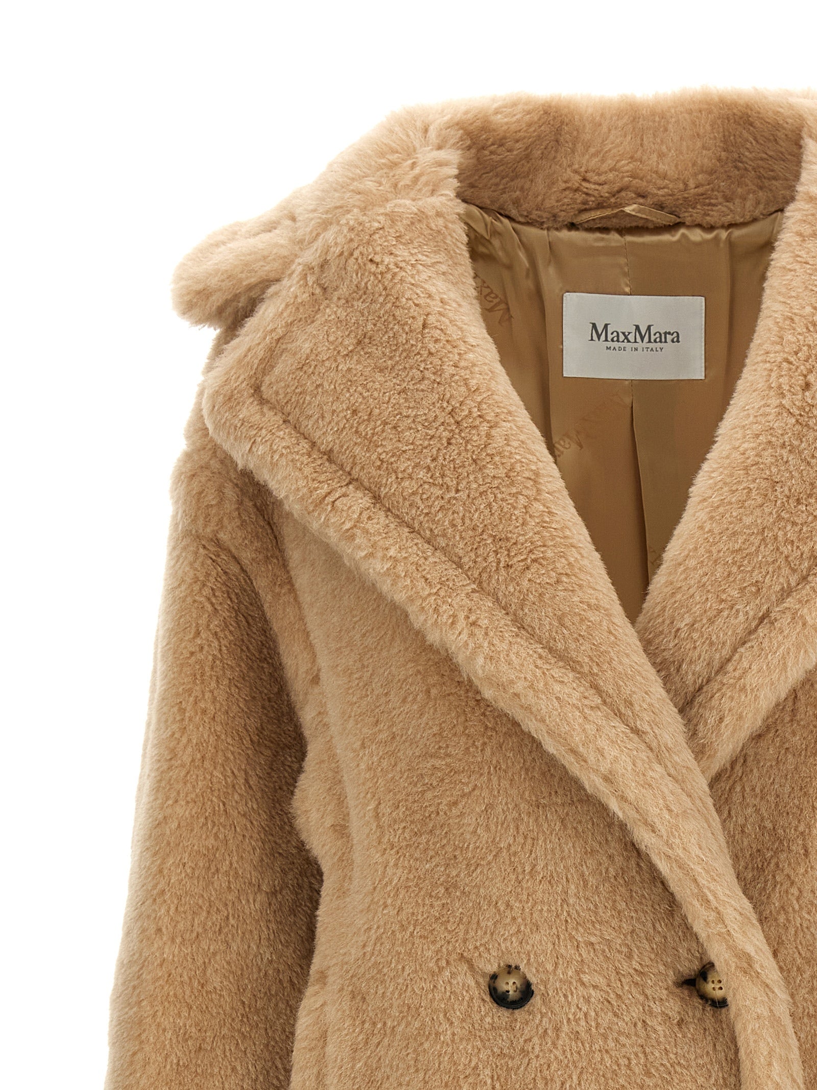Max Mara 62% Alpaca coat in beige — view 3