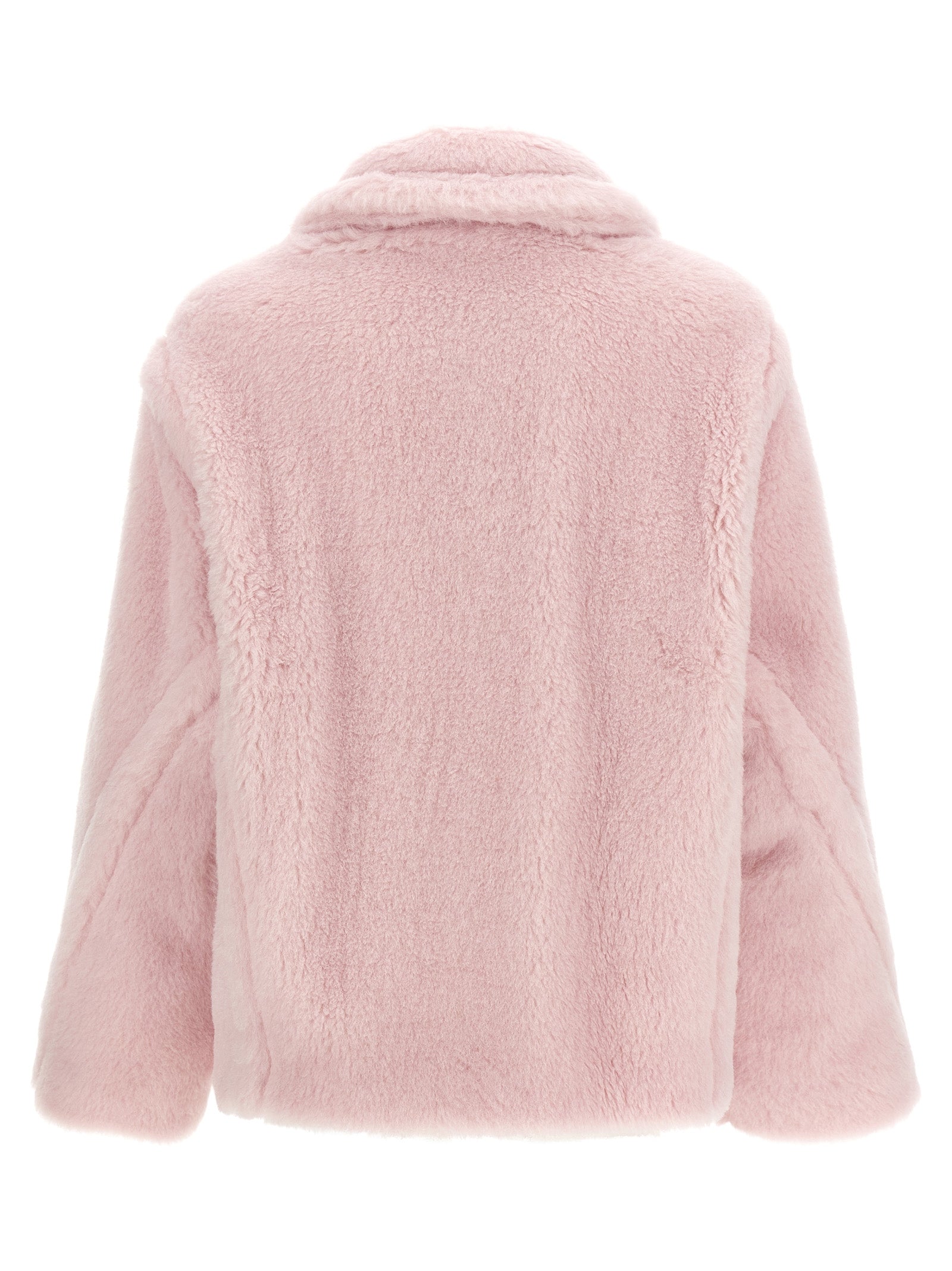 Max Mara 62% Alpaca coat in pink — view 2