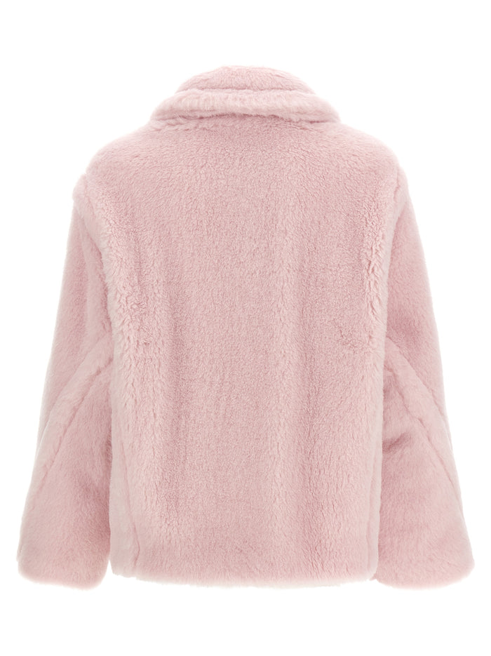 Max Mara 62% Alpaca coat in pink — view 2