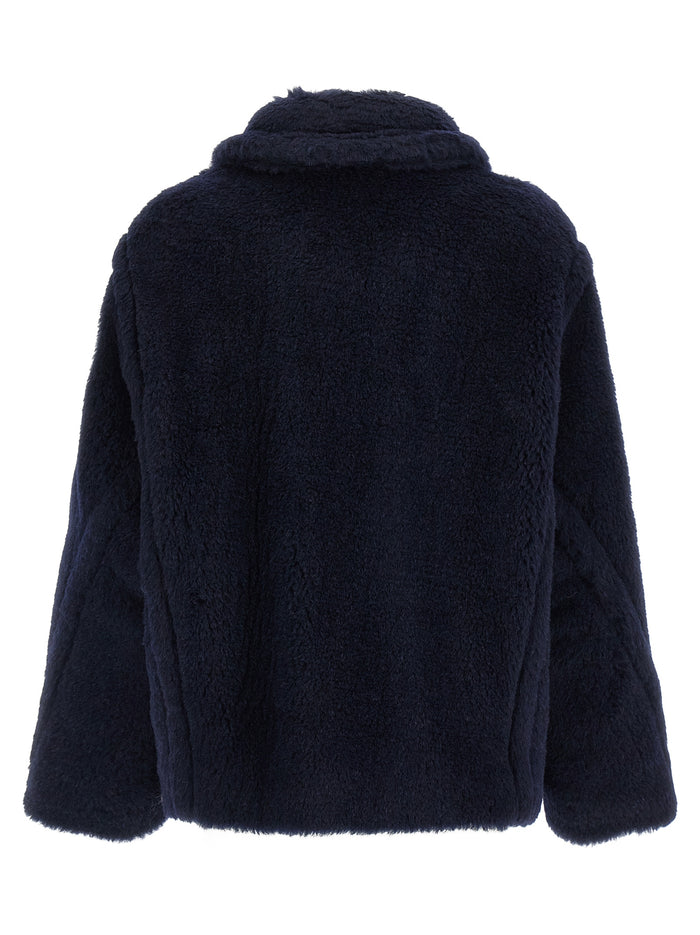 Max Mara 62% Alpaca coat in navy — view 2